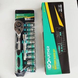 Bộ tuýp khẩu 12 chi tiết 1/2" mở bu lông đa năng sửa chữa thiết bị máy móc