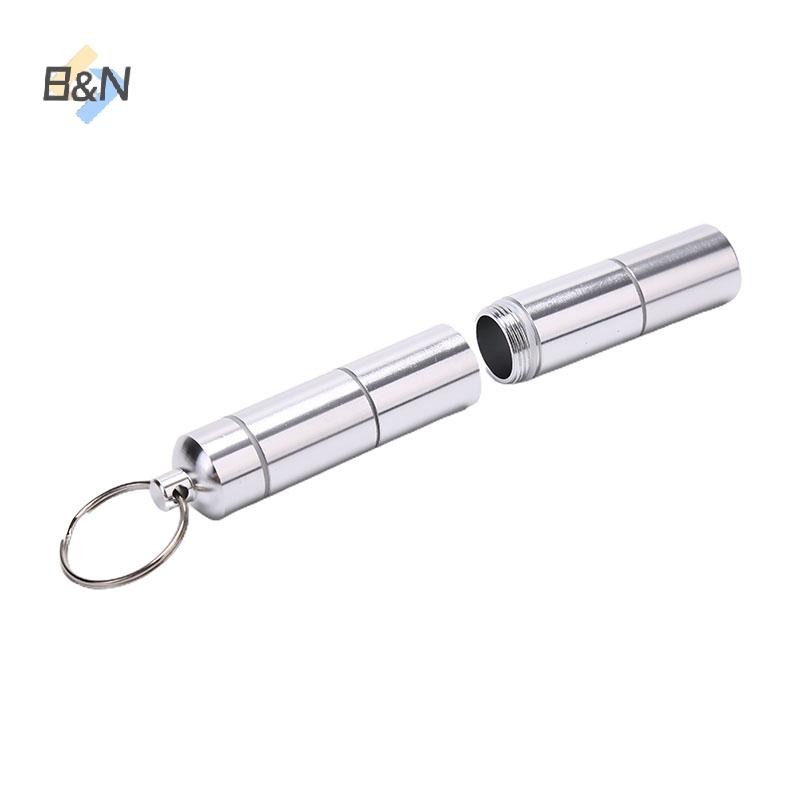 Hộp đựng thuốc nhôm hình viên nang B & N 17mm Hộp đựng thuốc chống nước Hộp đựng chìa khóa.