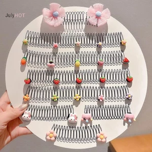 Julyhot Trẻ Em Ngọt Ngào Hoạt Hình Dễ Thương Lược Chải Tóc Chống Trơn Trượt Chèn Lược Mũ Đội Đầu Phụ Kiện Kiểu Tóc Massivedeals