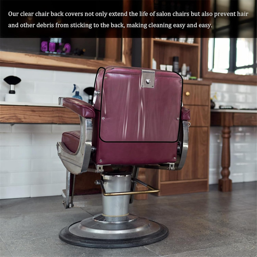 2 Gói Bảo Vệ Bọc Ghế Salon, Trong Suốt Ghế Làm Tóc Vuông Cho Phù Hợp Với Hầu Hết Các Ghế Tiêu Chuẩn