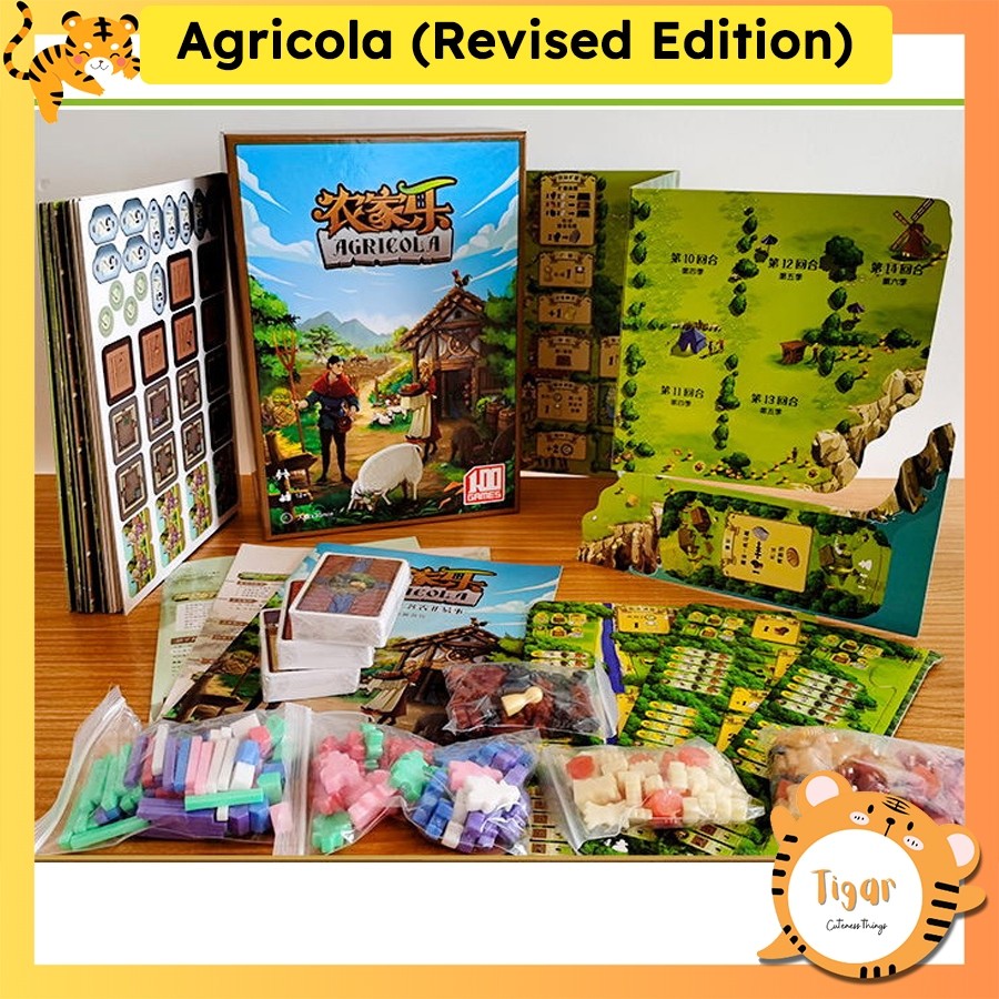 Boardgame Agricola Revised Edition + Exp 5-6 player bản Trung Engsub có luật Việt Tigarboardgame