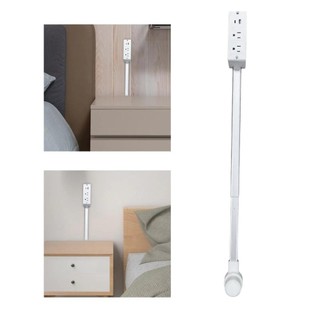 Bộ mở rộng ổ cắm điện COZYNEST, có thể điều chỉnh độ dài xoay 180° Bộ mở rộng ổ cắm điện, Bộ mở rộng ổ cắm điện màu trắng không đục lỗ cho NightStand