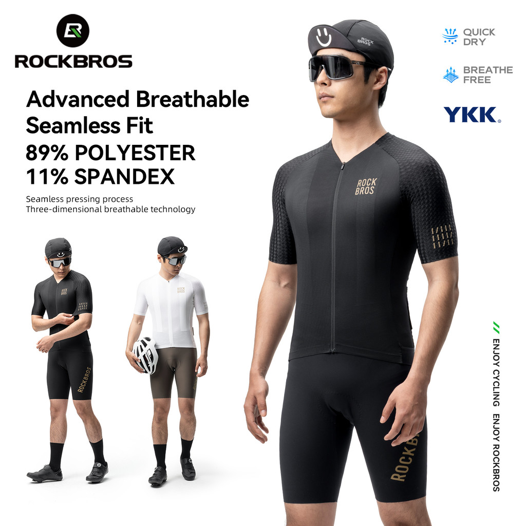 Rockbros Jersey Xe Đạp Nam Tay Ngắn, Thoáng Khí và Thấm Hút Mồ Hôi Nhanh