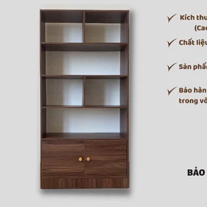 Kệ sách gỗ, tủ gỗ chữ U để đồ năng, giá sách đứng trưng bày chất liệu gỗ MDF có ngăn 1m4x70x20
