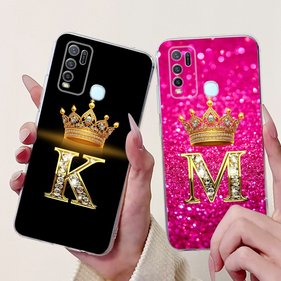 Ốp lưng Vivo Y50 1935 V1965A Clear Thẩm mỹ A-Z Letter Soft TPU Ốp lưng Vivo Y 50 VivoY50 Vỏ điện thoại