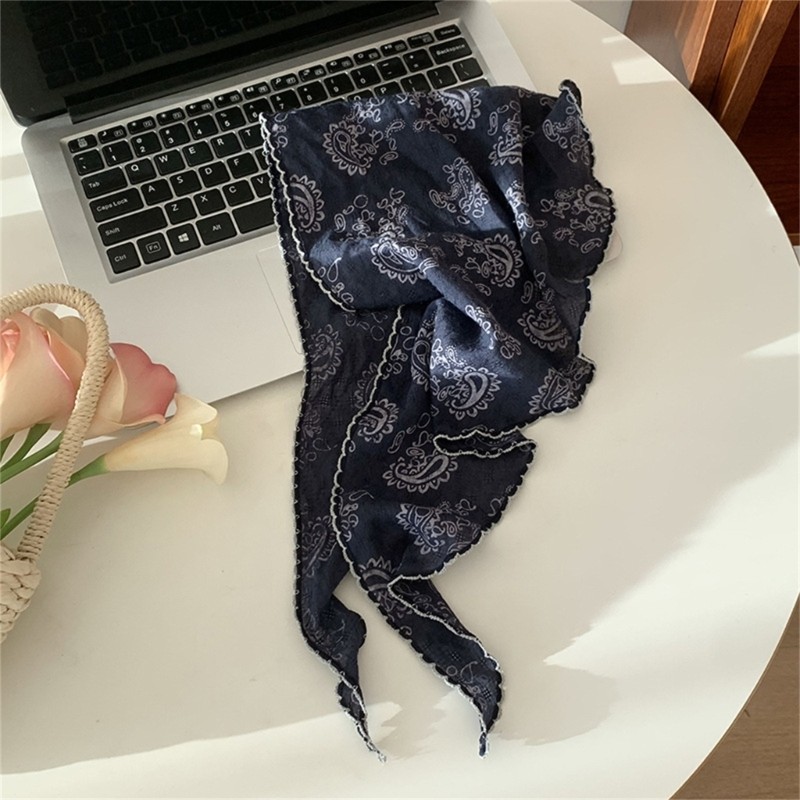 Vua Pháp Bandana Hoa Họa Tiết Cho Nữ - Thích Hợp Ngày Lễ Sang Trọng