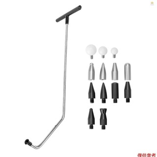 Hgv Dent Removal Rod Crowbars Thân xe Paintless Dent Repair Tool Kit với nhiều đầu thay thế cho vết lõm Loại bỏ hư tổn mưa đá