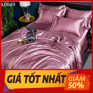 🧧LỤA SILK🧧Chăn Ga Gối Phi Lụa Mã Hồng Ruốc Trendy - Hàng Loại 1 Mềm Mát - Chăn Ga Sỉ HCM