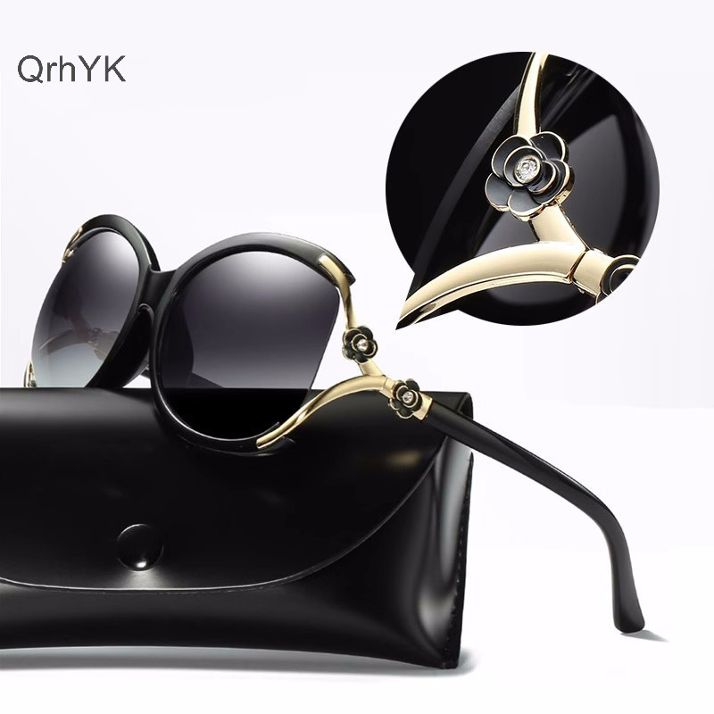 Nhà máy thời trang Kính râm nữ thời trang Camellia Net Kính râm màu đỏ Kính gọng lớn QrhYK
