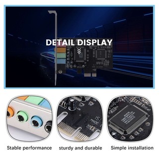 💖Card âm thanh PCIe 5.1, Card vòm PCI Express Âm thanh nổi 3D