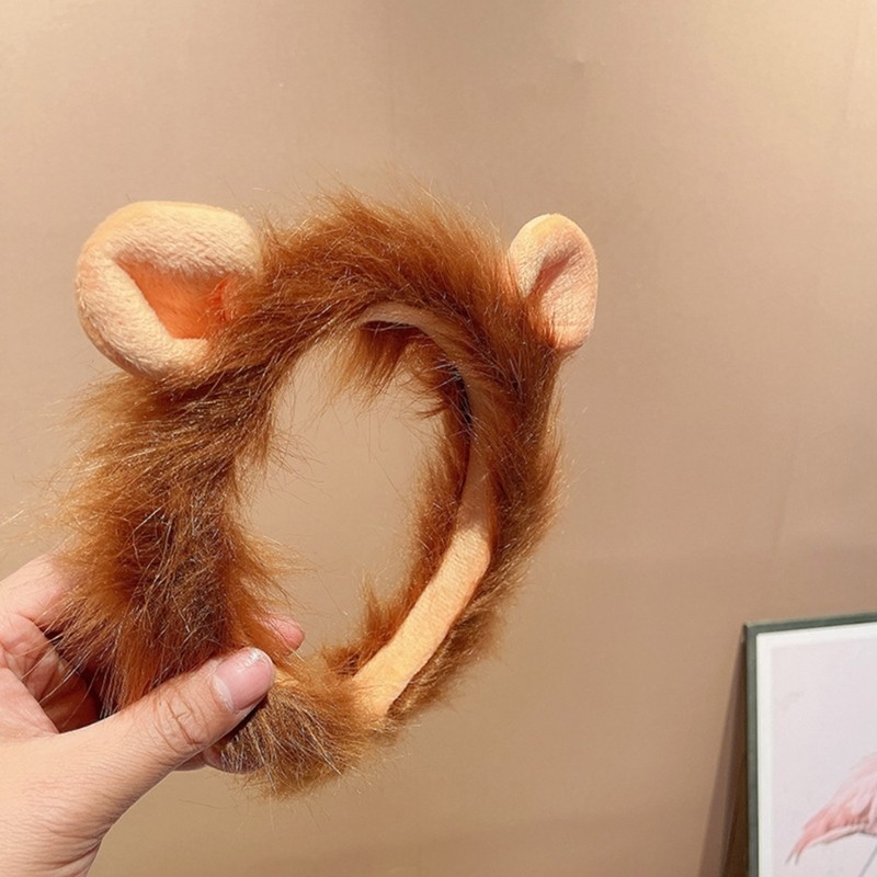 Dasbsug Hoạt Hình Sang Trọng Hairhoop Đáng Yêu Tai Sư Tử Băng Đô Quấn Tóc Lễ Hội Âm Nhạc Băng Đô Quấn Tóc Roleplay Đảng Mũ Trưởng Thành Cô Gái Headb