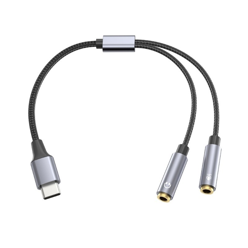 Cáp chuyển đổi tai nghe WU 3 5mm USB C Tai nghe Bộ chia micro