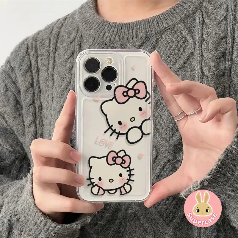 HOT Kitty Cat Hoạt Hình Dễ Thương Ốp Lưng Điện Thoại Samsung Galaxy S20 S10 Plus Note 20 Ultra 10 Plus 10 + S20 + FE S10 + F23 M53 M51 M33 M31s Vỏ Điện Thoại Cô Gái Dễ Thương Trong Suốt