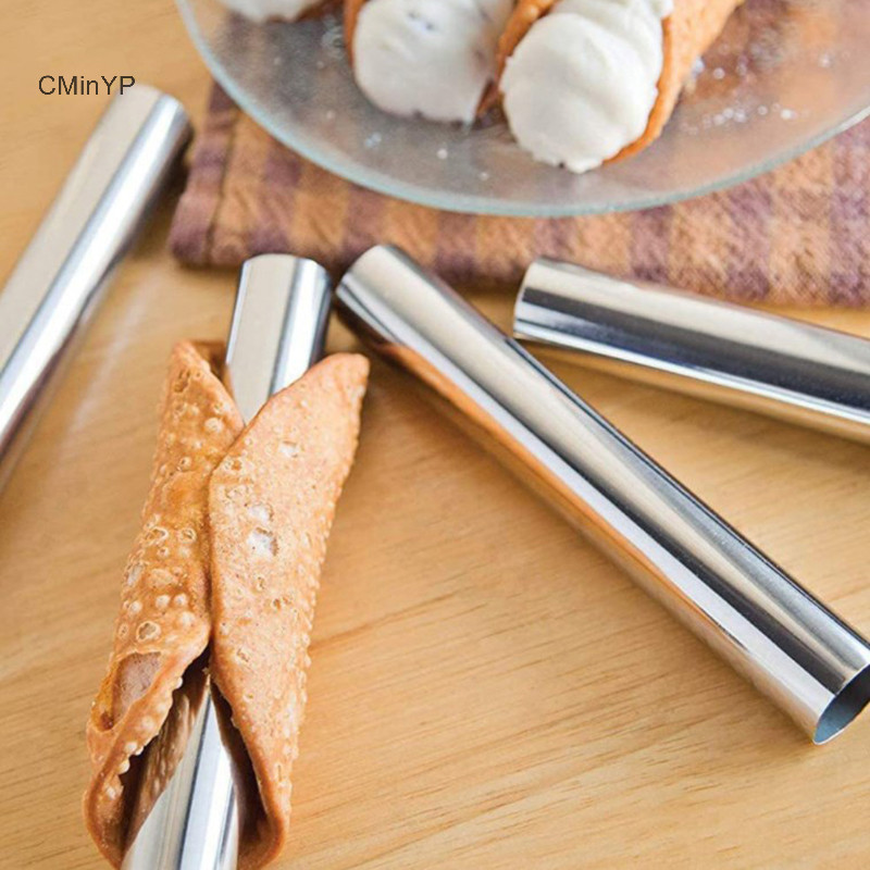 Cyp 5 Chiếc Thép Không Gỉ Cannoli Kem Ống Sừng Bánh Ngọt Khuôn Dụng Cụ Làm Bánh Vinh Quang