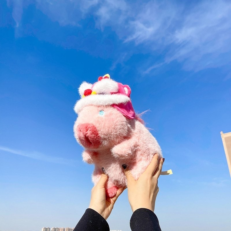Capybara Hồng Có Tóc Capybara Hồng Kì Lân Đáng Yêu Sản Phẩm Cao Cấp Chất Liệu Vải Lông Thú Sợi Dài Mêm Mại