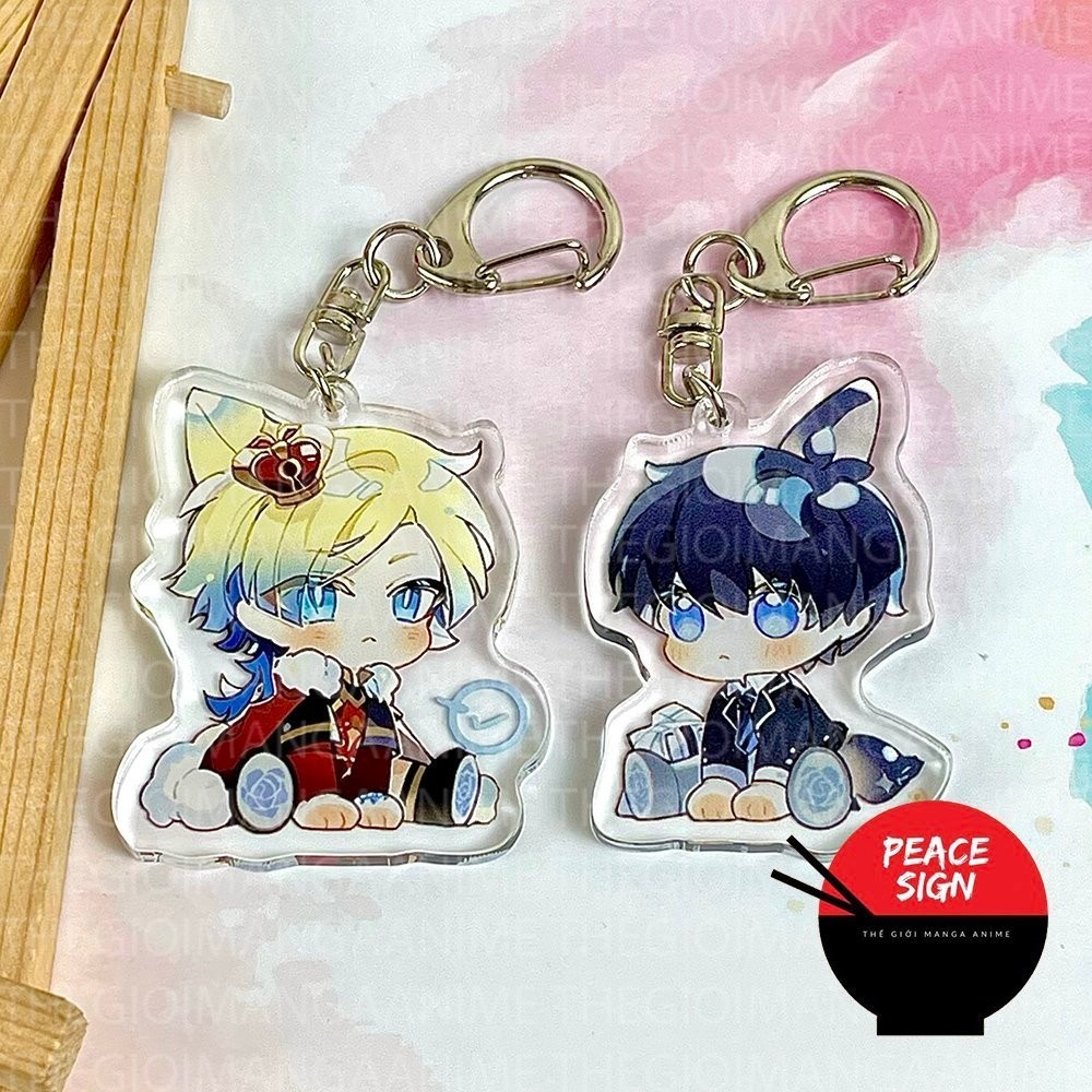 Móc khóa BLUE LOCK COUPLE ISAGI Yoichi KAISER Michael quà tặng in hình anime chibi Mica trong acrylic