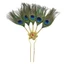 Feather Hair Stick Flower Crystal Feather Hair Decorative Pin for Women Girl