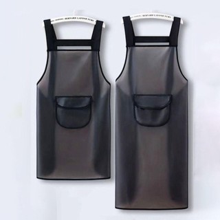 Tạp dề làm việc OAKANDME, Tạp dề nhà bếp chống thấm nước PVC, Tạp dề làm sạch màu đen trong suốt chống bụi bẩn