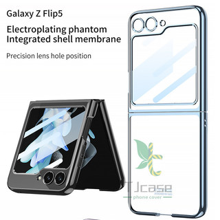 Ốp lưng pha lê mạ điện siêu mỏng mỏng Samsung Galaxy Z Flilp 6 Z Flip 5 Vỏ trong suốt