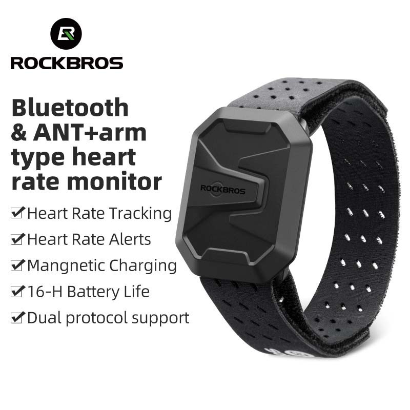 Máy đo nhịp tim ROCKBROS Bluetooth & ANT + Độ bền lâu IPX67 Máy đo nhịp tim thông minh chống nước