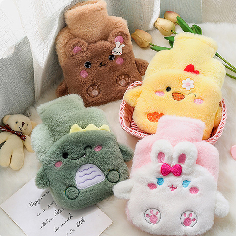 【SKISOPGO】Túi nước nóng，Portable，Túi giữ ấm，Plush，Túi chườm nóng lạnh，Giảm đau bụng kinh，Túi ấm，Mềm mại thoải mái