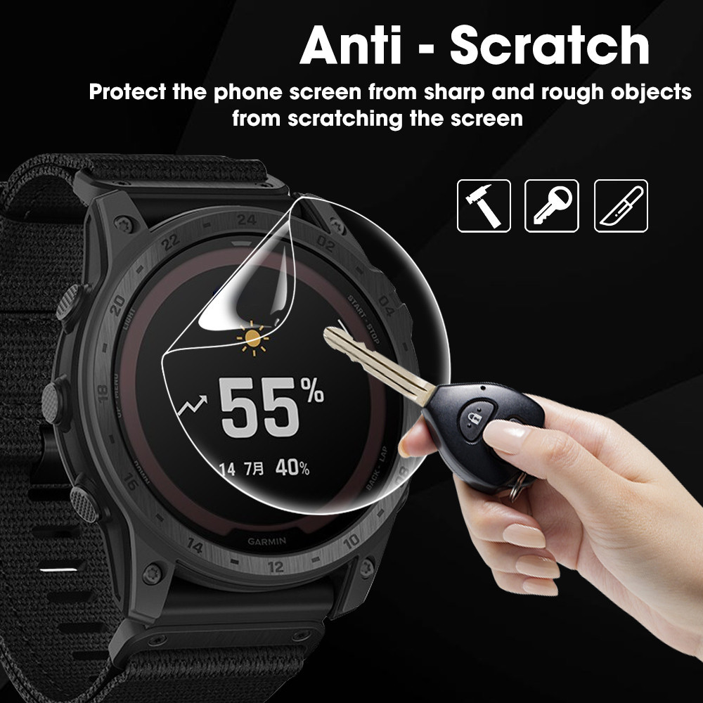 Garmin Fenix6 Fenix7 Fenix7S Fenix7X 3 Chiếc 700D HD Trong Suốt Mềm Hydrogel Cho Garmin Fenix 7 7s 7x 6 Pro Sapphire Chống Vân Tay Chống Trầy Xước Đồng Hồ Bảo Vệ Màn Hình