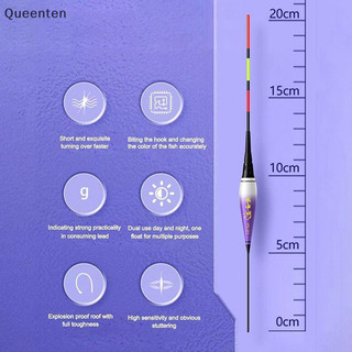 Queenten Đèn LED Thông Minh Phao Câu Cá 2Light Độ Nhạy Cao Nhắc Nhở Phao Cảm Biến Trọng Lực Phát Sáng Điện Đêm Câu Cá Đuôi Dài Phao QT