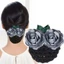 JVSUB Hoa Tóc Bun Giá Đỡ Có, Có Thể Tháo Rời Snood Hairnet Tóc, Mũ Đội Đầu Hoa Phụ Kiện Tóc Bun Bao Cho Ngân Hàng Khách Sạn Nhân Viên