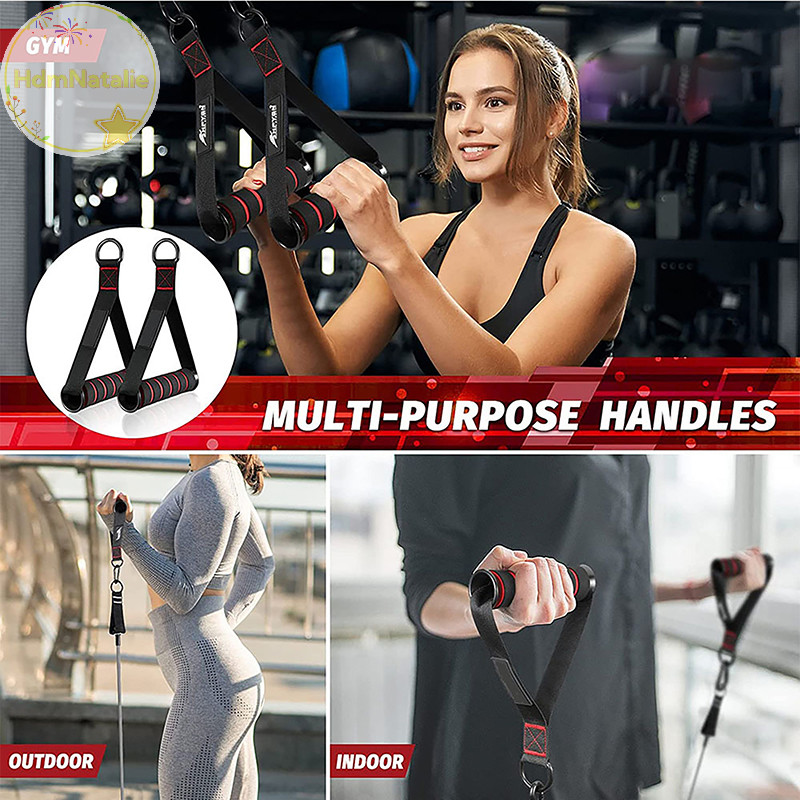 Hdmnatalie D-Ring Kim Loại Phòng Tập Gym Tay Cầm Cầm Tập Luyện Cáp Hạng Nặng Tay Cầm Có Móc Cho Tập Yoga Tập Luyện Tập Luyện Dây Điện Phòng Tập Gym VN