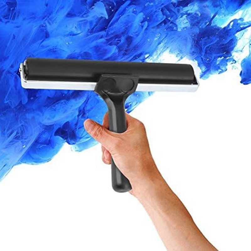Con lăn cao su 8 Inch, Bàn chải con lăn Brayer để vẽ tranh thủ công nghệ thuật DIY, in, in, mực và dập