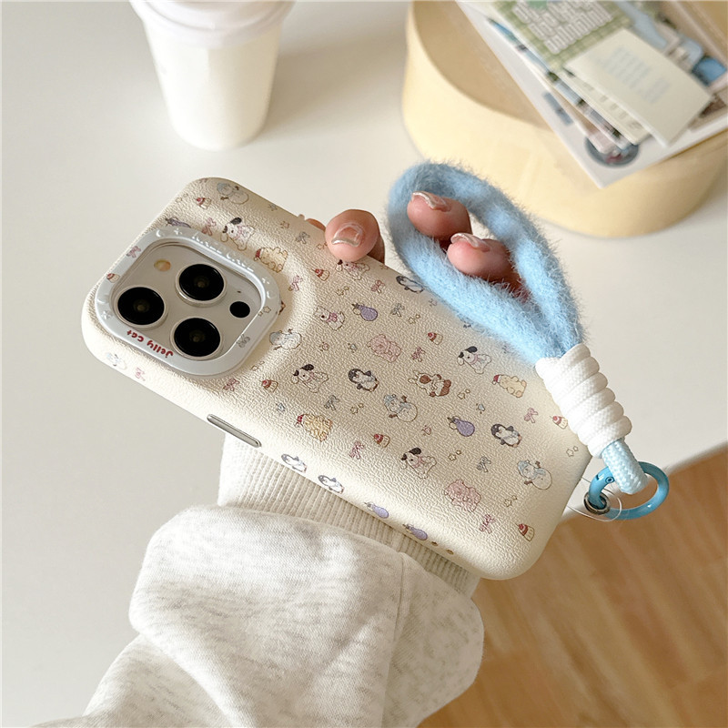 Ốp điện thoại tăng cường chất liệu PU họa tiết Duffy cho iphone 17 pro max