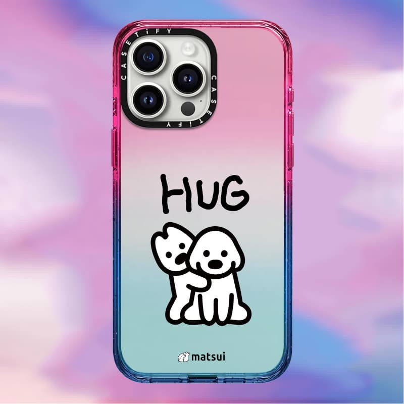 Casetify X Hug Black Edge Peach Haze Cotton Candy Collection Clear Hard Case cho Apple iPhone 12 13 14 15 16 Pro Max Plus có hộp
