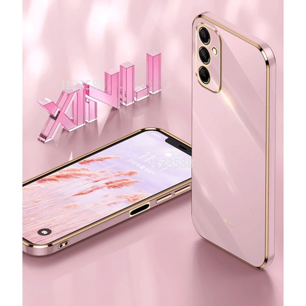 Dành Cho Samsung A56 5G 2025 Vỏ Dành Cho Samsung Galaxy A56 A16 A26 A36 SamsungA56 Ốp Điện Thoại Kết Cấu Sang Trọng Mạ Điện Mịn Sang Trọng Mạ Cạnh Thẳng Ốp Lưng TPU Mềm