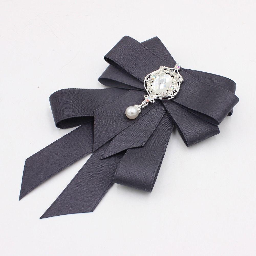 Thắt Nơ Ruy Băng Minimaly Pha Lê - Trâm Cài Handmade Cho Nam Nữ