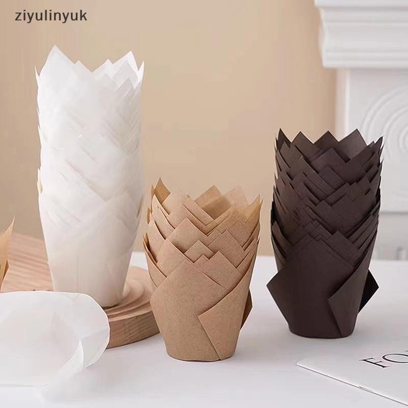 Ziyulinyuk 50 Chiếc Muffin Cupcake Cốc Giấy Chống Dầu Cupcake Lót Nướng Muffin Cup Bánh Bọc Trường Hợp Cho Tiệc Tắm Sinh Nhật EN