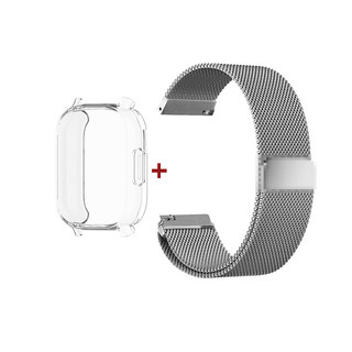 Dây đeo 2in1 + Vỏ vòng đeo tay bằng thép không gỉ từ tính cho Redmi Watch 4-5-5 Active-5 Lite