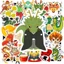 Bộ Bộ Combo 50 Sticker Hình RỒNG KUTE | Decal Phản Quang 7 Màu Halogram | Chống Nước | MS: 000161