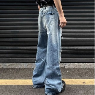 Quần nam EERSHENSHI kiểu Mỹ retro rách quần jean micro-lapped