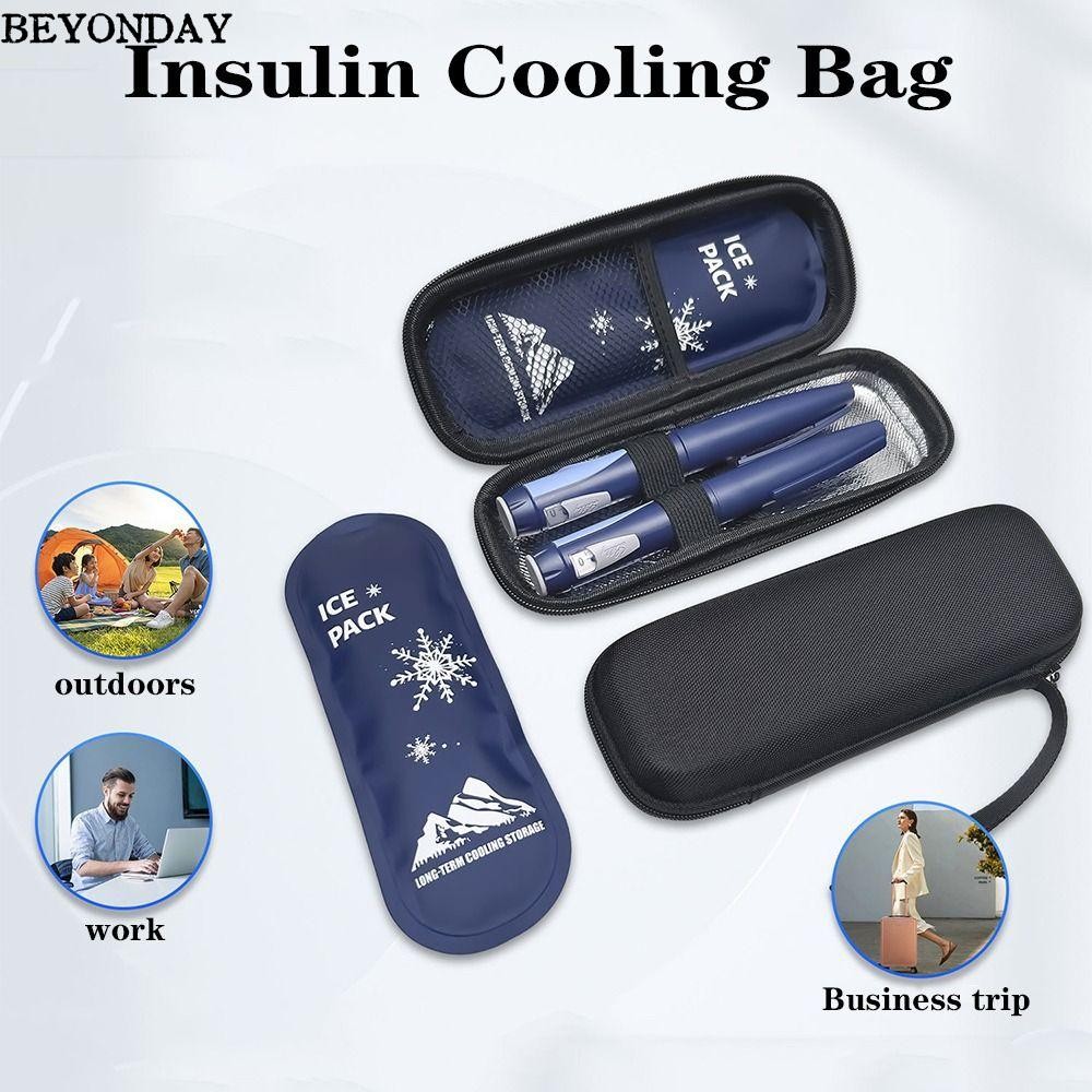 Túi làm mát Insulin BEYONDAY, Máy làm mát Insulin EVA chống thấm nước, Túi đựng bút cách nhiệt bằng Gel đơn giản dành cho người tiểu đường