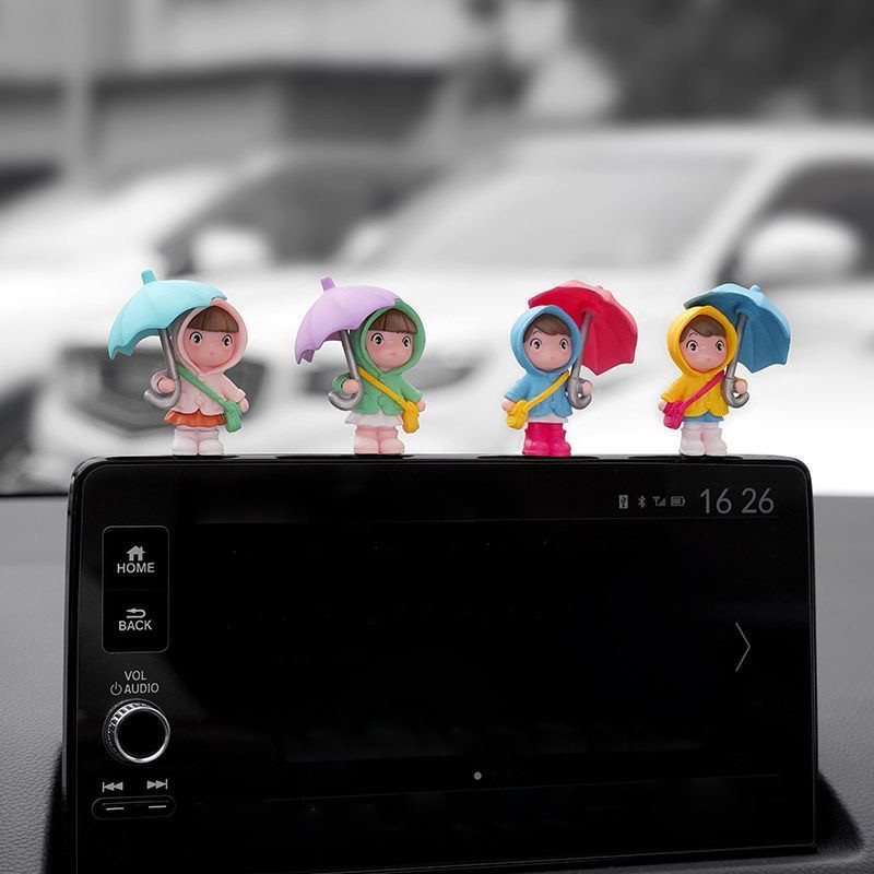 Trang Trí Ô Tô Bảng Điều Khiển Phụ Kiện Mini Dễ Thương Ô Bé Gái Đồ Chơi Đồ Trang Trí Màn Hình Hiển Thị Nhà Gương Chiếu Hậu Trang Trí