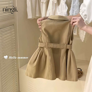 Đầm không tay mùa hè mới cho bé gái, thiết kế thời trang, đầm cargo, đầm tank