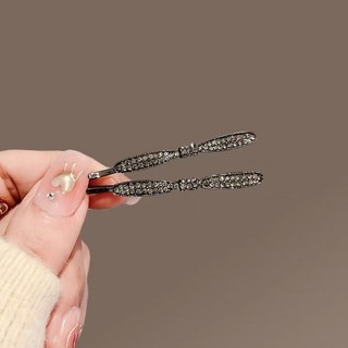 MAUROPOLI Kẹp Tóc Kim Loại Đen Nữ Phong Cách Mới Nơ Tinh Tế Kẹp Bên Nổ
