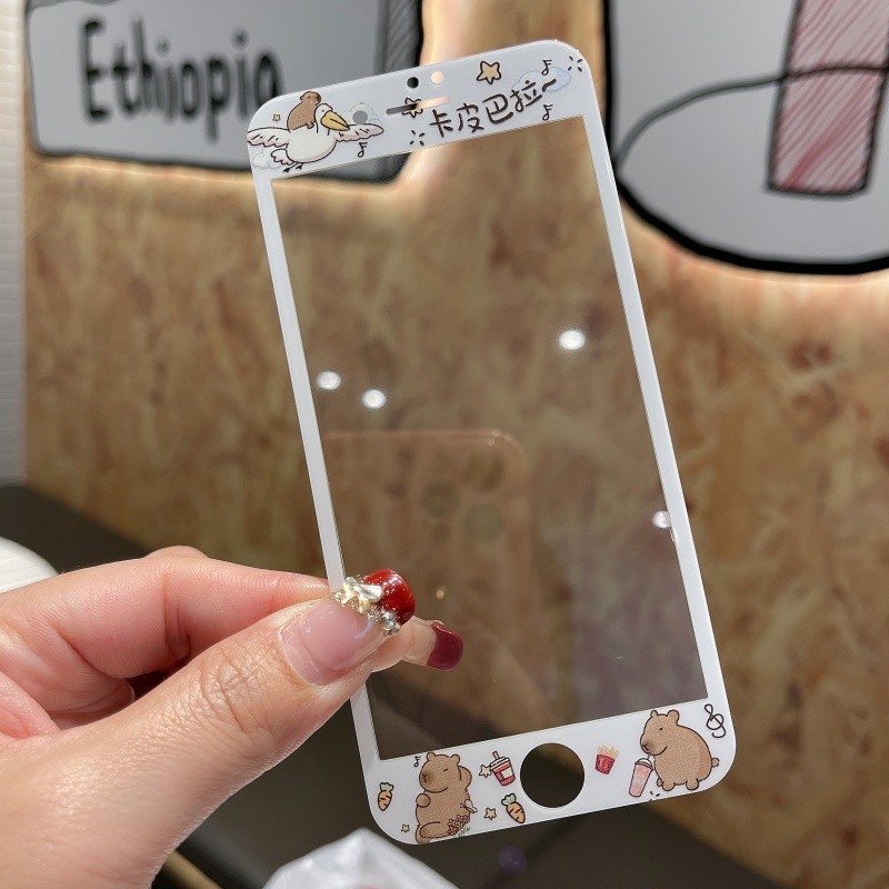 HD Bảo Vệ Toàn Diện Kính Cường Lực Bảo Vệ Màn Hình Hoạt Hình 4.7 5.5 inch Cho iphone se2 se3 4 4s 5 5s se 6 6s 7 8 plus