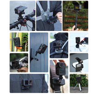 Dành Cho DJI Action 5 Pro / 4 / 3 Lồng Thỏ Mở Rộng Khung Ánh Sáng Lá Chắn Tấm Bảo Vệ Vỏ Chống Rơi Phụ Kiện Camera
