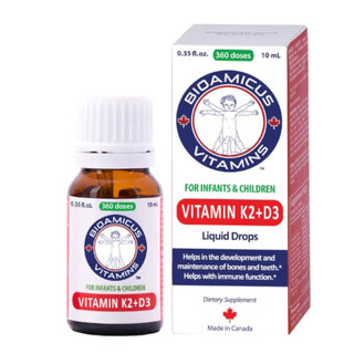 BioAmicus Vitamin K2 D3, hỗ trợ cho sức khỏe xương, răng trẻ em
