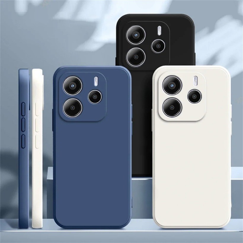 Ốp Điện Thoại Chính Hãng Cho Redmi Note14 Note 14 Pro 14Pro Plus Pro + 5G 4G Bảo Vệ Ống Kính Vuông Cổ Điển Silicon Mềm