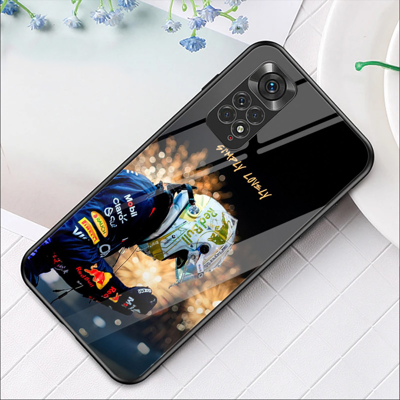 Ốp điện thoại kính cường lực Max Verstappen 02 cho Xiaomi Redmi Note 13 pro plus 12 4G 11 10 5G 9