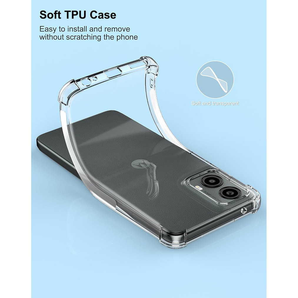 Dành Cho Motorola Moto G 5G 2024 2023 2022 Vỏ Mềm Chống Sốc Pha Lê Gel Trong Suốt TPU Vỏ Chống Sốc