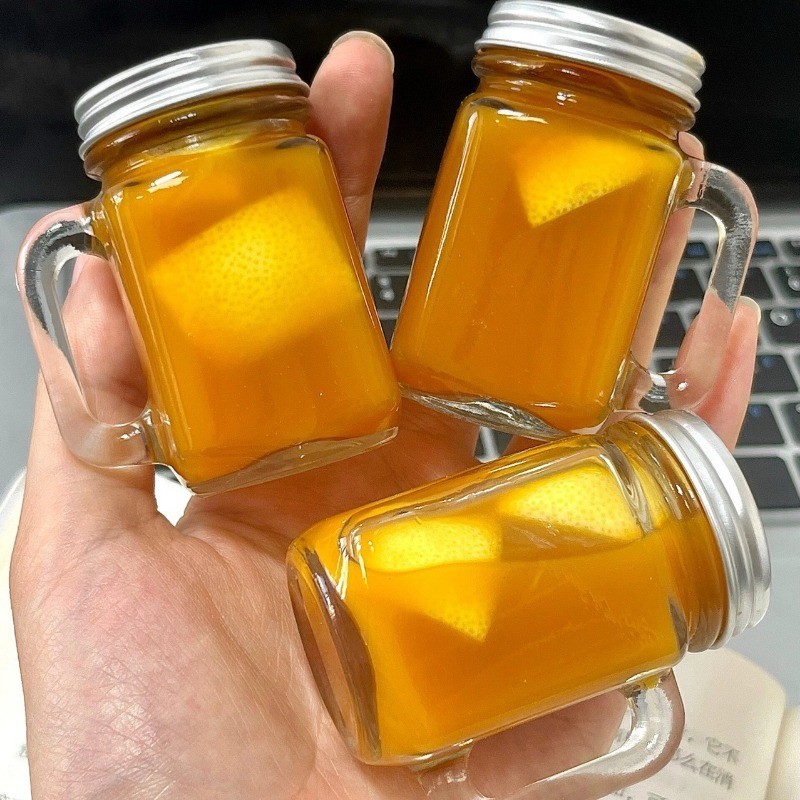 [Đặc sắc] Chai rượu Mini - Trang trí tiệc sinh nhật đám cưới - Di động, chống rò rỉ, kín - Hộp đựng mật ong DIY - Nồi thủy tinh trong suốt - Bình chia cà phê - Đồ dùng nhà bếp