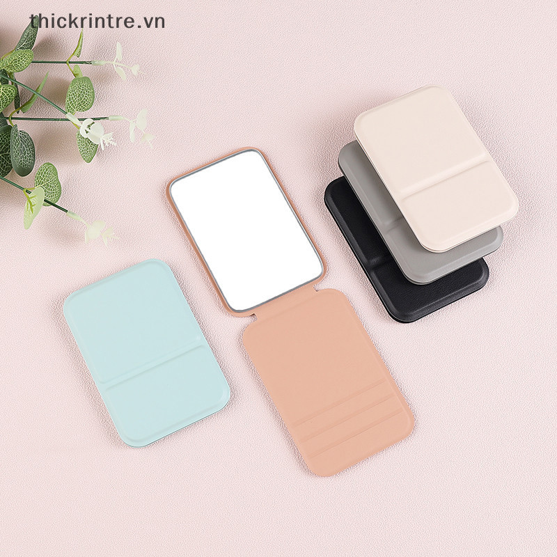THI Máy Tính Để Bàn Gương Trang Điểm Màu Da Đơn Giản Di Động Cầm Tay Gương Trang Điểm Có Thể Gập Lại Học Sinh Nhỏ Gọn Dễ Thương Bỏ Túi Gương VN